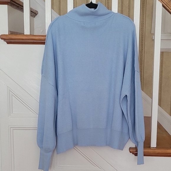 ANRABESS Oversized Quater Zip Pullover Knit Top Size Large - Picture 4 of 7